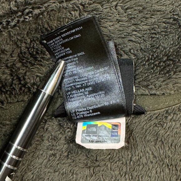 The North Face Womens Olive Green Full Zip Jacket Long Sleeve Fleece Mock Size M - Picture 10 of 16